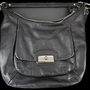 Coach Black Leather Shoulder Bag